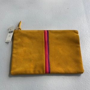 Clare V. Yellow/mustard Suede Clutch